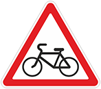 Дорожный знак «Пересечение с велосипедной дорожкой»