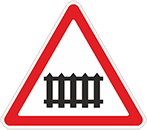 Дорожный знак «Железнодорожный переезд со шлагбаумом»