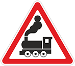 Дорожный знак «Железнодорожный переезд без шлагбаума»