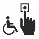 Табличка «Кнопка для инвалидов»