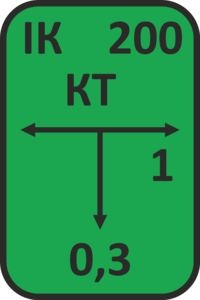 Табличка обозначения газопровода (газопровод из стальных труб)
